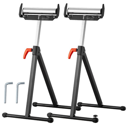 Roller Stands 2-Pack, 27–43 in, 250 lb, Folding