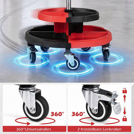 Riedanti mechaniko kėdė su paminkštinta sėdyne, 330 svarų (150 kg) talpa