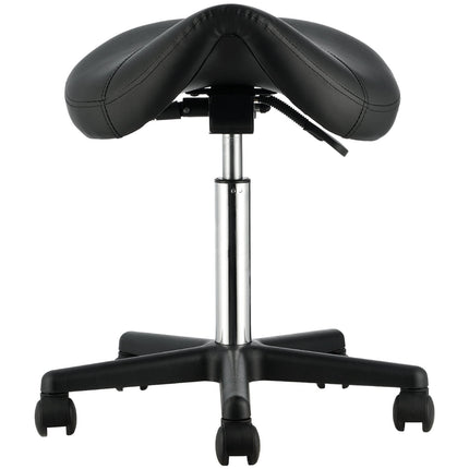 Rolling Saddle Stool with Wheels, 400 Lb, Adjustable Height