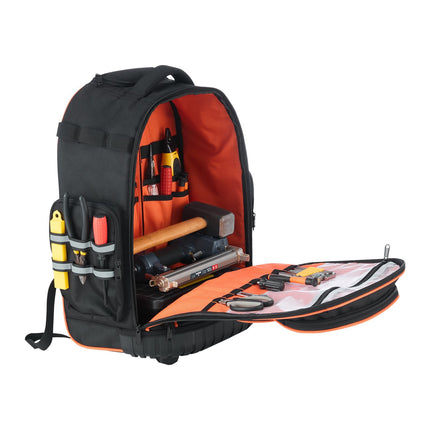 Rolling Tool Backpack, 110 lb Capacity, 45 Pockets
