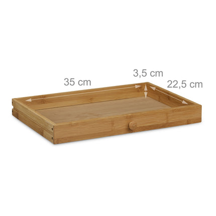 Rolling bread basket with drawer Bamboo