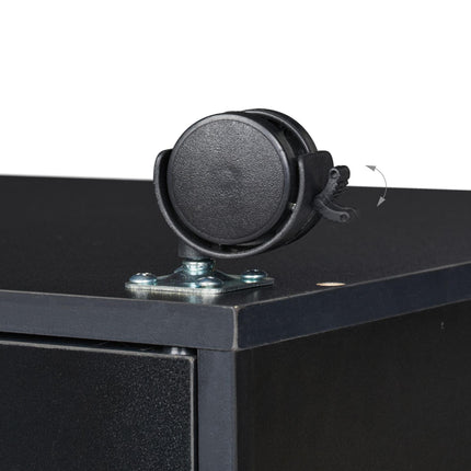 Rolling case with 4 compartments