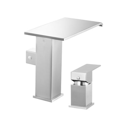 Roman Tub Faucet, 3-Hole Waterfall, Handheld Shower