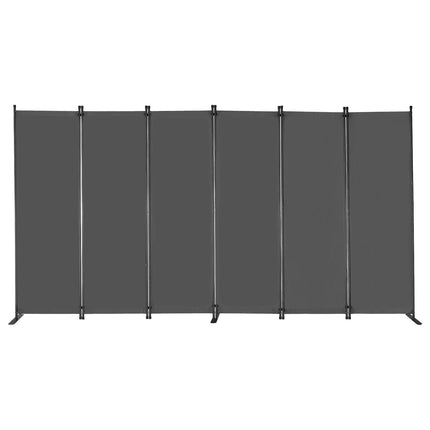 Room Divider, 6-Panel Folding Privacy Screen, Gray