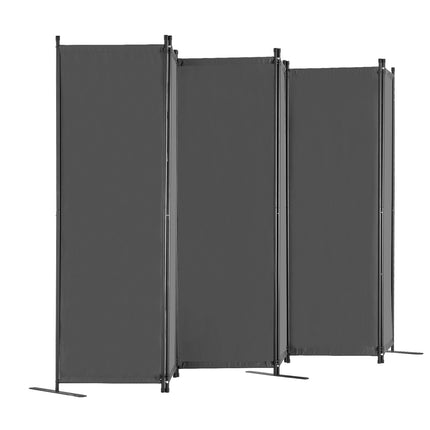 Room Divider, 6-Panel Folding Privacy Screen, Gray