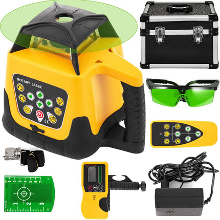 Rotary Laser Level, Green Beam, 500 m Range, Remote