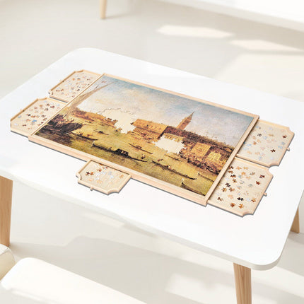 Rotating Puzzle Board, 2000-Piece, 5 Drawers, Cover