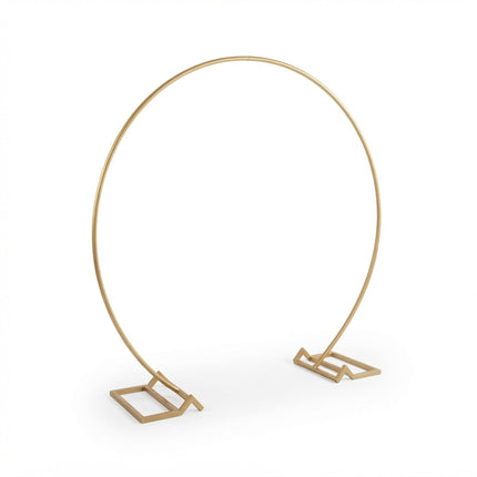 Round Balloon Arch Stand for Weddings and Birthdays, 210 x 240 cm, Gold
