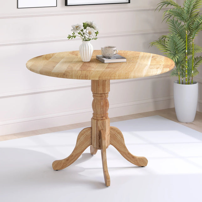 Round Dining Table, Rubber Wood, 40-Inch, Seats 4