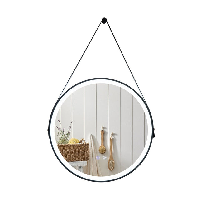 Apvalus LED vonios veidrodis su 3 spalvų temperatūromis, 61 cm skersmens