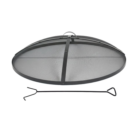 Apvalus metalinis kibirkščių apsaugas laužavietėms su žarstuku, 90 cm