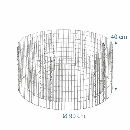 Apvalus plieninis gabionas sodinimui, 90x40 cm
