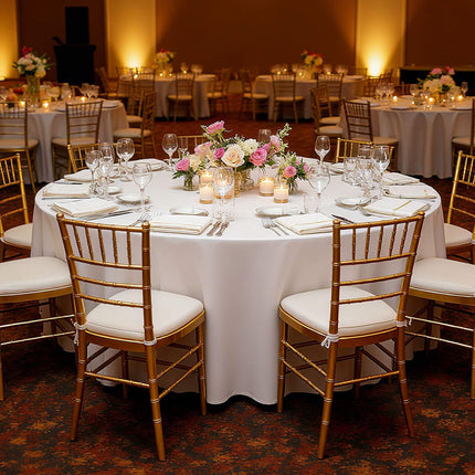 Round Tablecloths, 10-Pack, 120 Inch Polyester, Stain Resistant