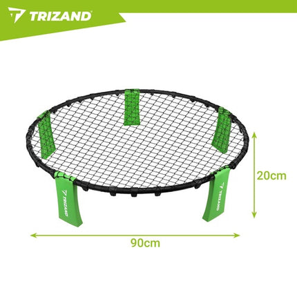 „Roundnet“ mini tinklinio rinkinys su 3 kamuoliukais ir pompa