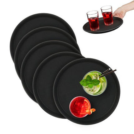 Apvalių serviravimo padėklų rinkinys, 5 vnt., 28 cm