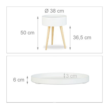 Apvalus šoninis stalas