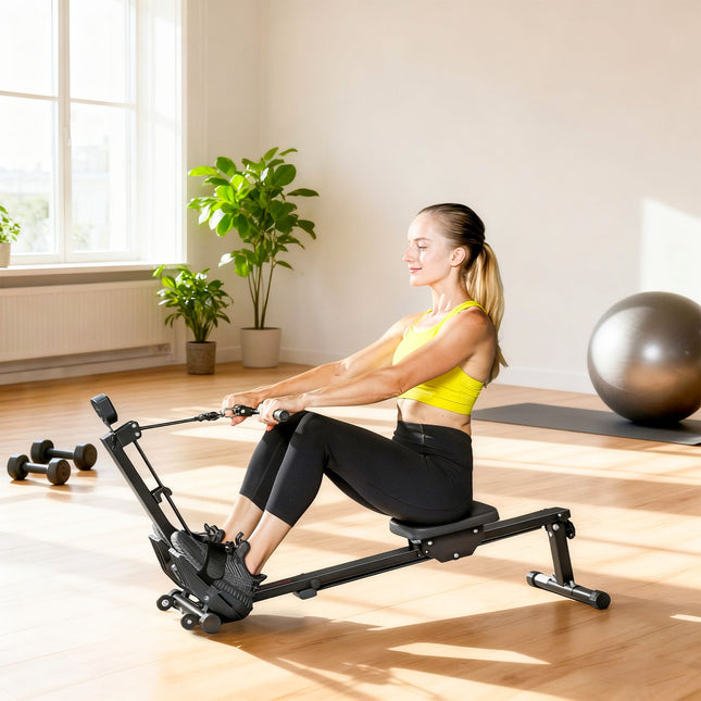 Irklavimo treniruoklis namams, LCD monitorius, 150 kg keliamoji galia, plienas