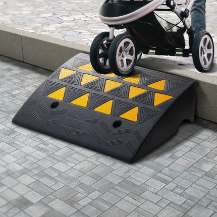 Rubber Curb Ramp, 6 in Rise, 15 Ton Driveway Ramp