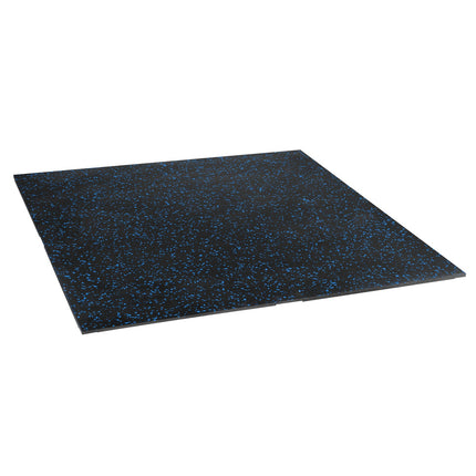 Guminė sporto salės grindų plytelė 1x1 m, 15 mm, juodai mėlyna