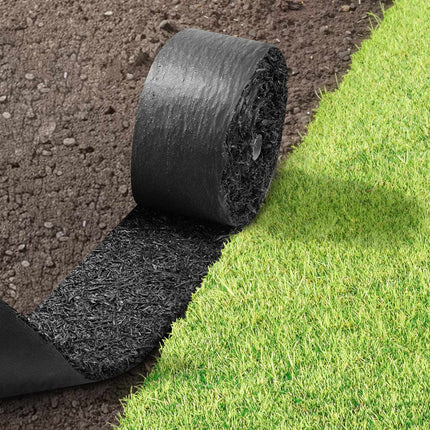Rubber Mulch Mat Roll 4-Pack, 120 x 4.5 in, Stakes