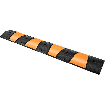 Rubber Speed Bump, 6 ft 2-Channel Cable Protector Ramp