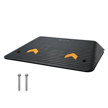 Rubber Threshold Ramp, 4 Inch Rise, 15 Ton Load Capacity