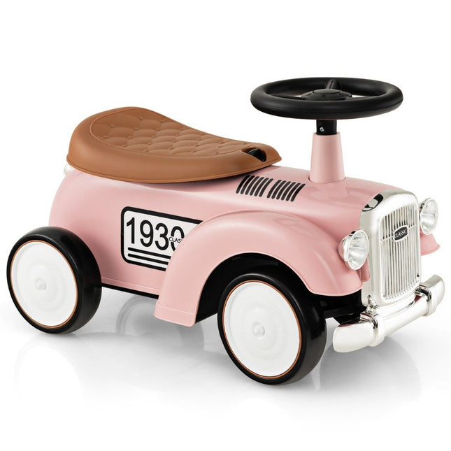 „Rutcshauto“ vaikiška transporto priemonė su daiktadėže ir apsauga nuo apvirtimo, 58 x 27 x 34 cm, rožinė