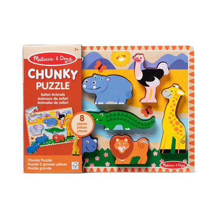Dėlionė „Safari Chunky“, skirta mažyliams, edukacinis žaidimas, 8 dalys