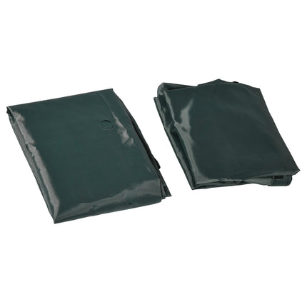 Smėlio dėžės brezentas su sėdynėmis 183x105x22,5 cm HDPE tamsiai žalias vaikams 3-12 metų
