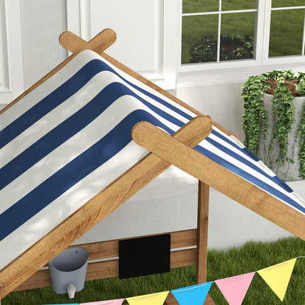 Smėlio dėžė su stogu, medinė smėlio dėžė su sėdyne ir lenta, 3-7 metams, 124x116x146cm, sodo žaidimų namelis, rudas