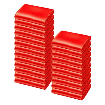 Satin Chair Sashes, 50-Pack, Red, 7 x 108 Inch