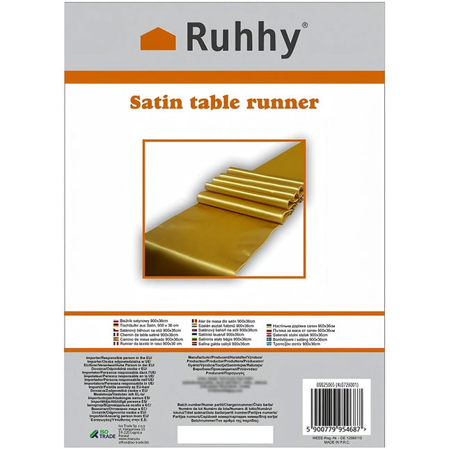 Satininis stalo takelis 900x36cm Ruhhy 25065