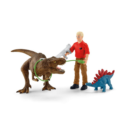 Schleicho dinozaurų Tyrannosaurus Rex ataka