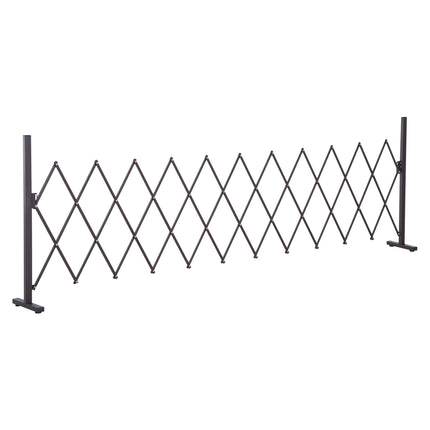 Žirkliniai vartai, ištraukiamas barjeras, 35-300 cm, idealiai tinka sodui, aliuminis, rudi, aukštis 103,5 cm
