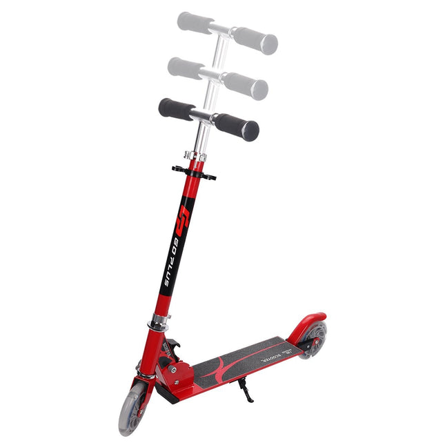Paspirtukas-paspirtukas, vaikų paspirtukas, miesto paspirtukas, sulankstomas iki 70 kg, raudonas