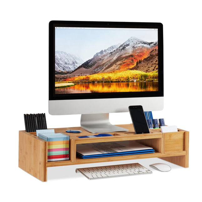 Screen stand with storage