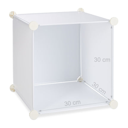 Screwless plastic shelf with 16 compartments