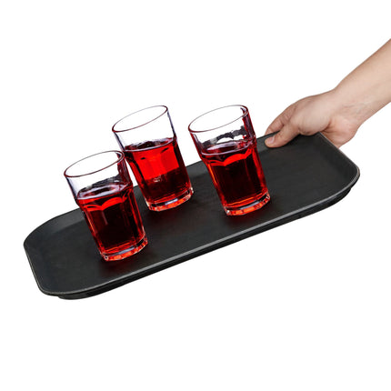 2 juodų serviravimo padėklų pakuotė