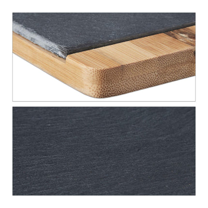 Serving tray with slate plate