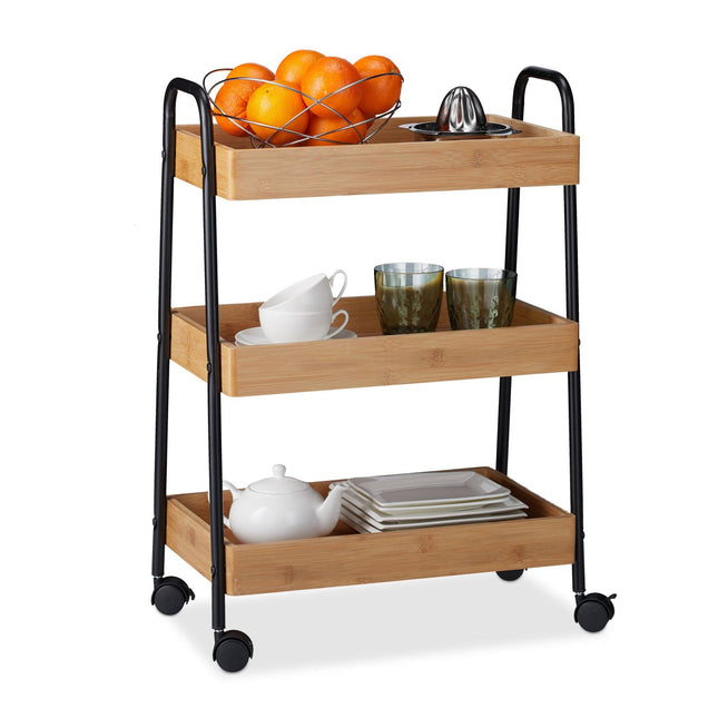 Serving trolley bamboo