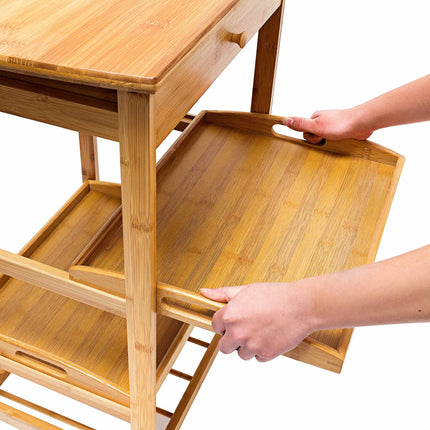 Serving trolley with wine rack JAMES L