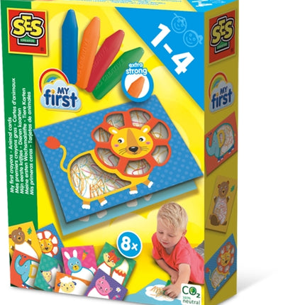 Ses My First Crayons gyvūnų kortelės
