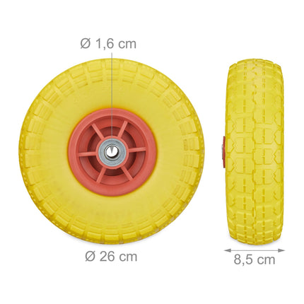 2 PU karučio padangų komplektas 4.1/3.5-4