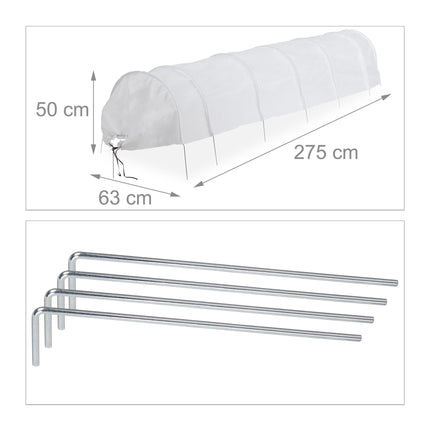 2 PVC auginimo tunelių rinkinys, 3,4 m