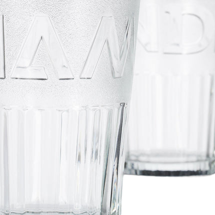 2 geriamųjų stiklinių su rankenėlėmis rinkinys