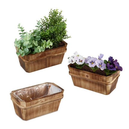 3 mažų gėlių dėžučių rinkinys