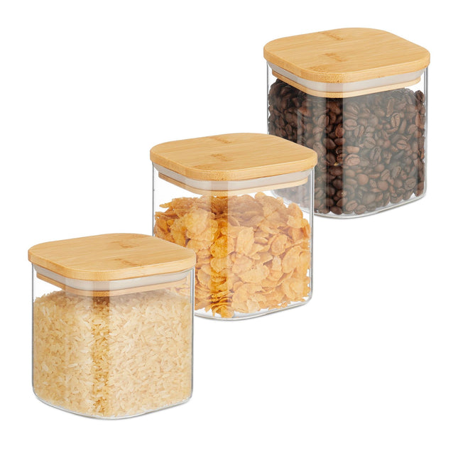 3 laikymo indelių su dangteliais rinkinys po 600 ml
