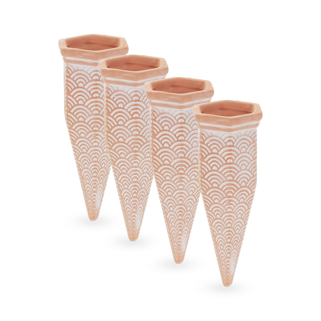 Set of 4 Clay Watering Spikes