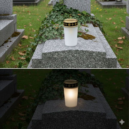 4 orui atsparių LED kapinių šviestuvų rinkinys