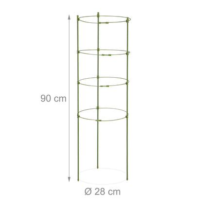 5 apvalių pomidorų grotelių rinkinys, 90 cm